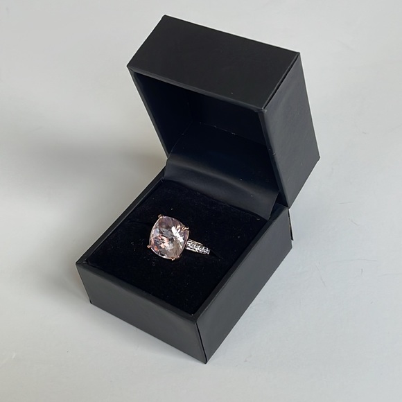 NWT Pink Amethyst/Diamond Rose Gold Ring Size 7 - Picture 10 of 15